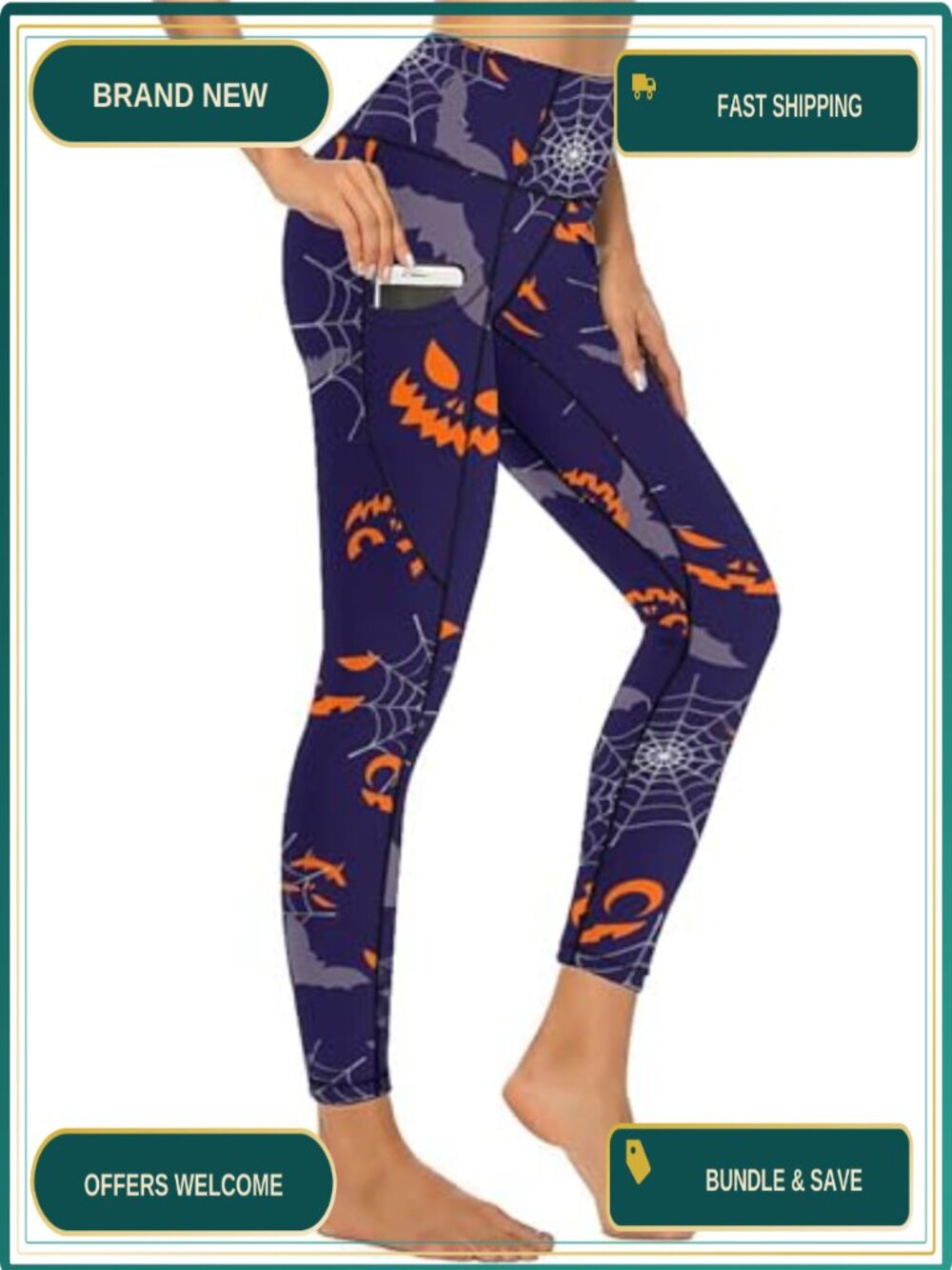 High Waist Workout Leggings with Pockets Tummy Control Yoga Pants
